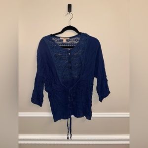 Long sleeve crochet blouse